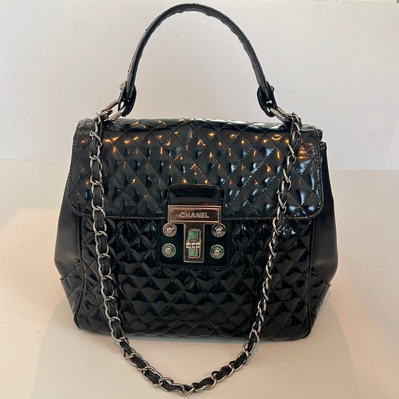 Chanel Glazed Lambskin Quilted Mademoiselle Kelly Top Handle Shoulder Bag, 2009 - Picture 5 of 17